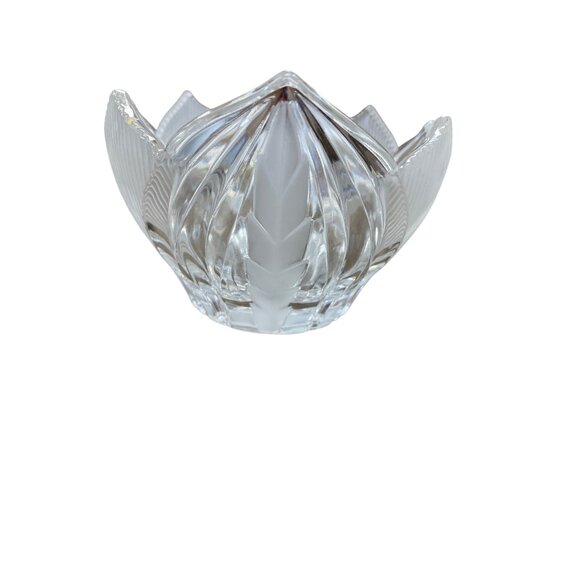 Crystal glass decorative lotus shaped floral glass bowl 8x6x4 SKU 9150 - Picture 4 of 10